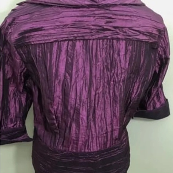 Essentials by Milano purple textured top - Picture 2 of 6